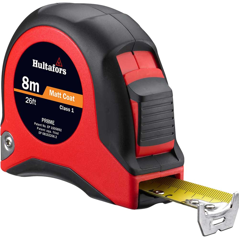 Hultafors PR Short Steel Tape Measure Imperial & Metric 26ft / 8m 25mm