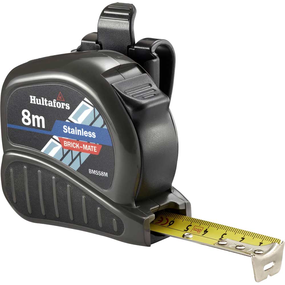 Hultafors Stainless Steel Brick Mate Tape Measure Metric 8m 25mm