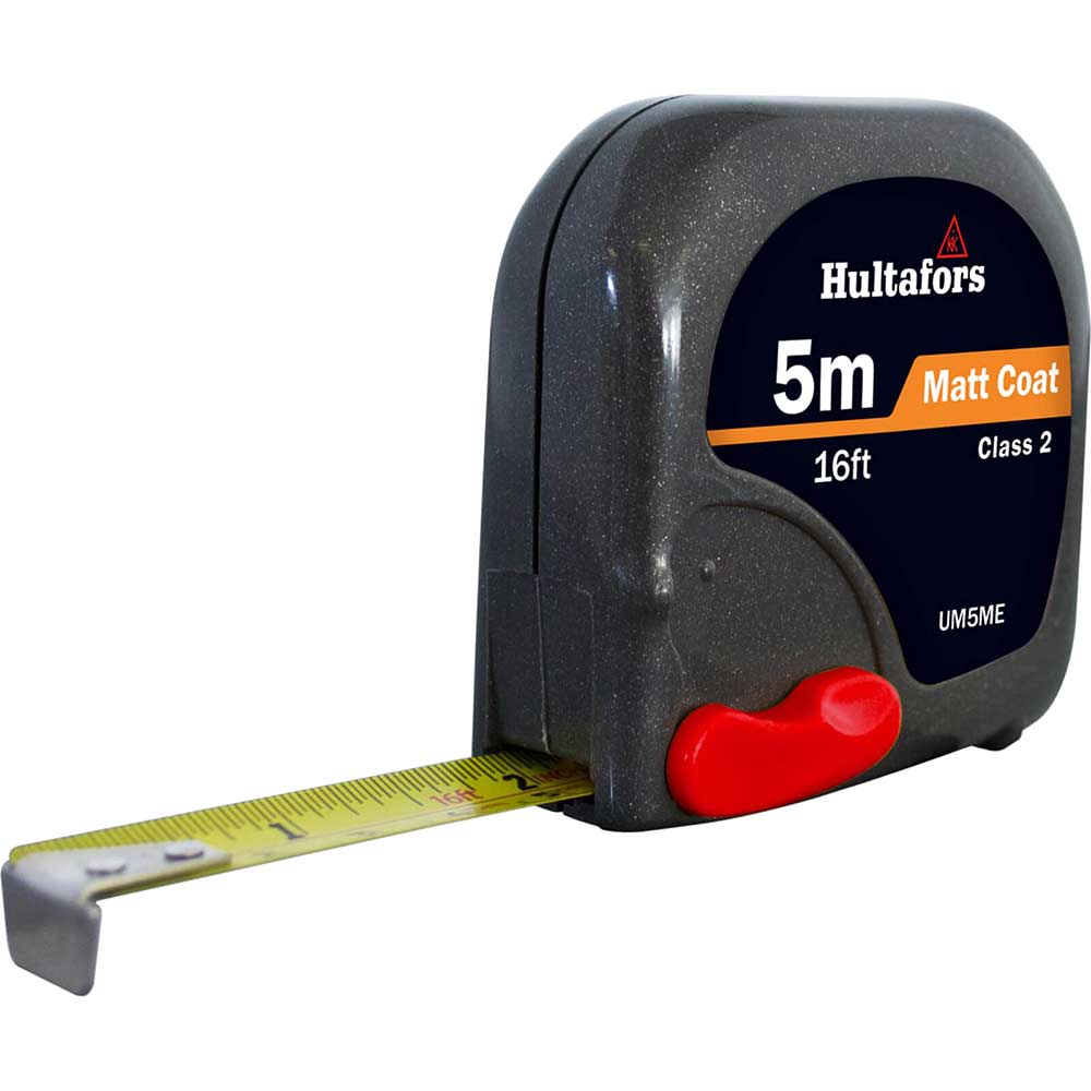 Image of Hultafors Uni-Matic II Pocket Tape Measure Imperial & Metric 16ft / 5m 16mm