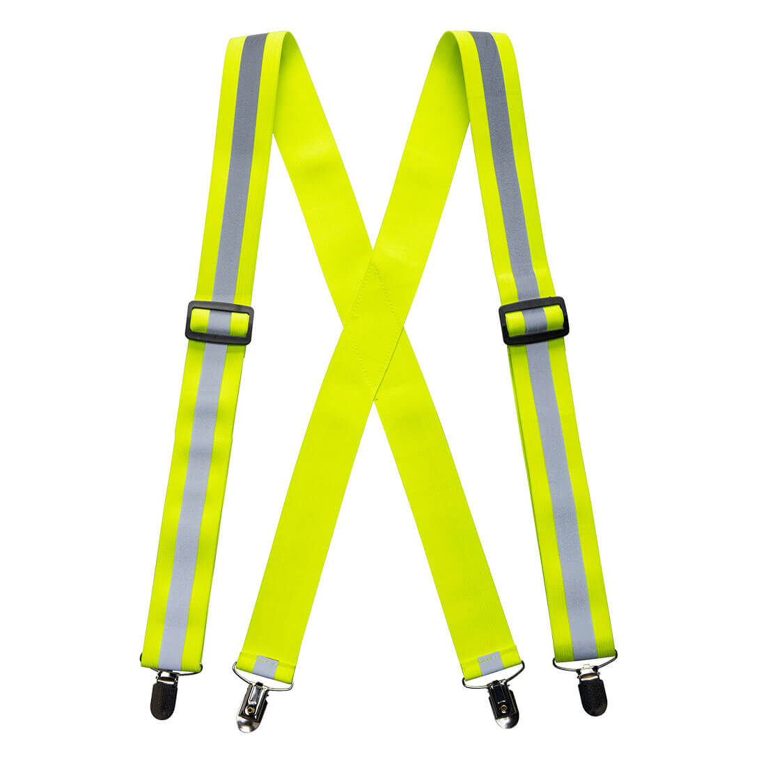 Image of Portwest Hi Vis Trousers Braces Yellow One Size