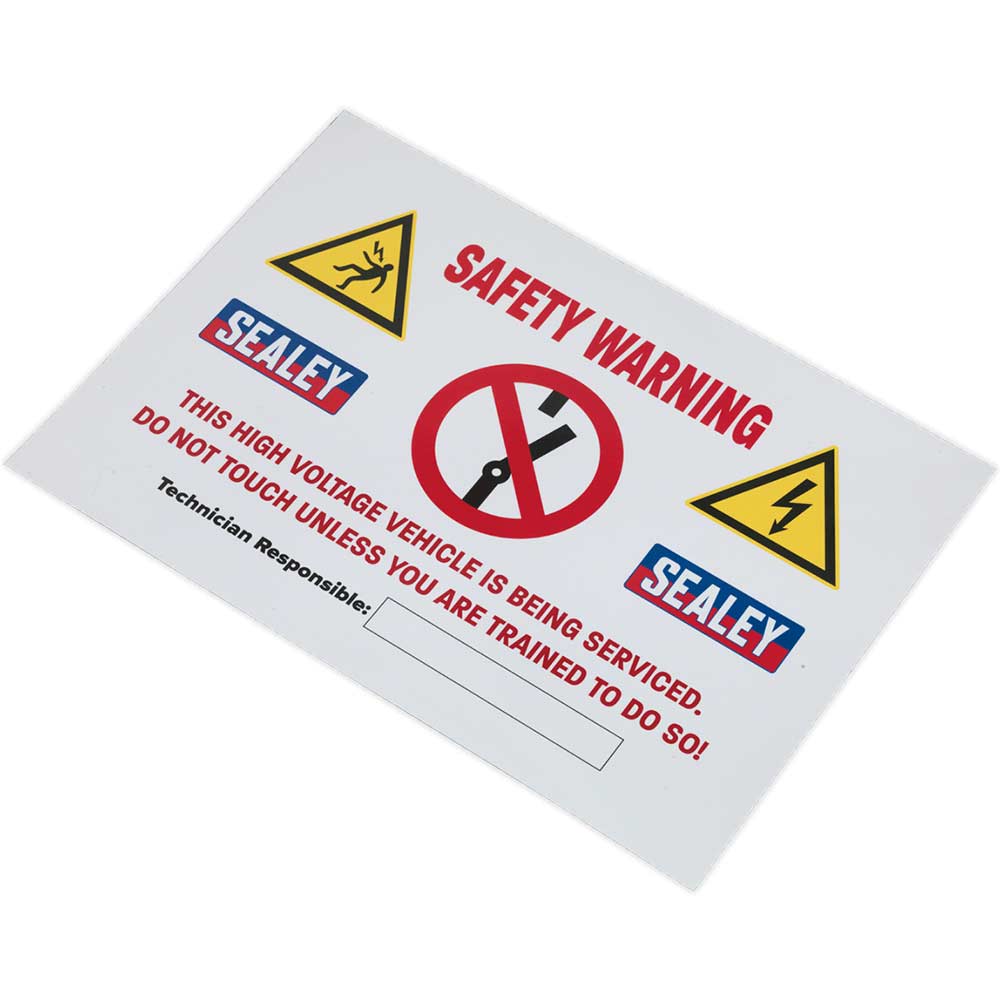 Image of Sealey Hybrid Electric Vehicle Warning Sign