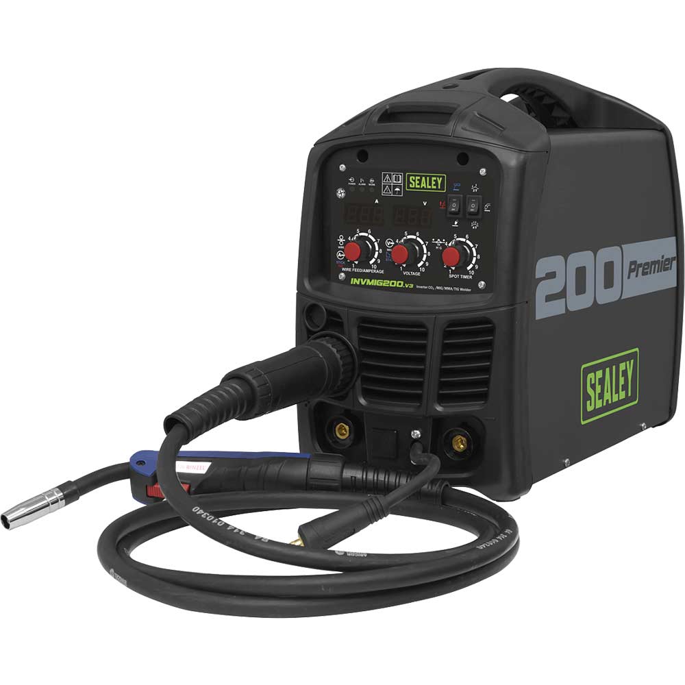 Image of Sealey INVMIG200 Inverter for MIG, TIG and MMA Welding 240v