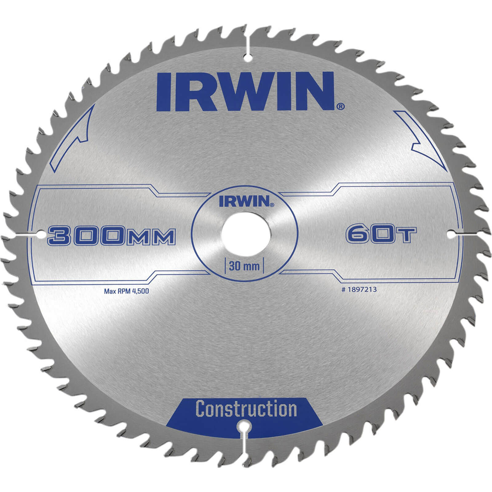 Image of Irwin ATB Construction Circular Saw Blade 300mm 60T 30mm