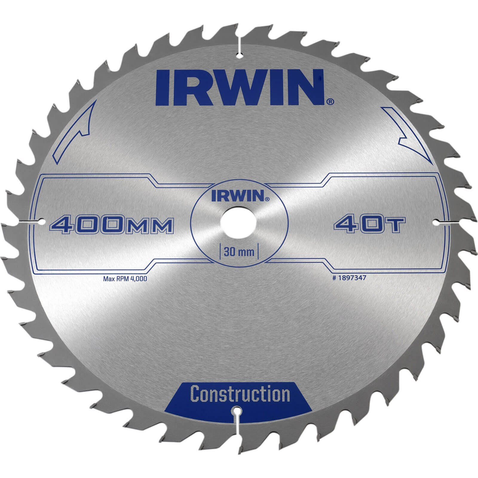 Image of Irwin ATB Construction Circular Saw Blade 400mm 40T 30mm