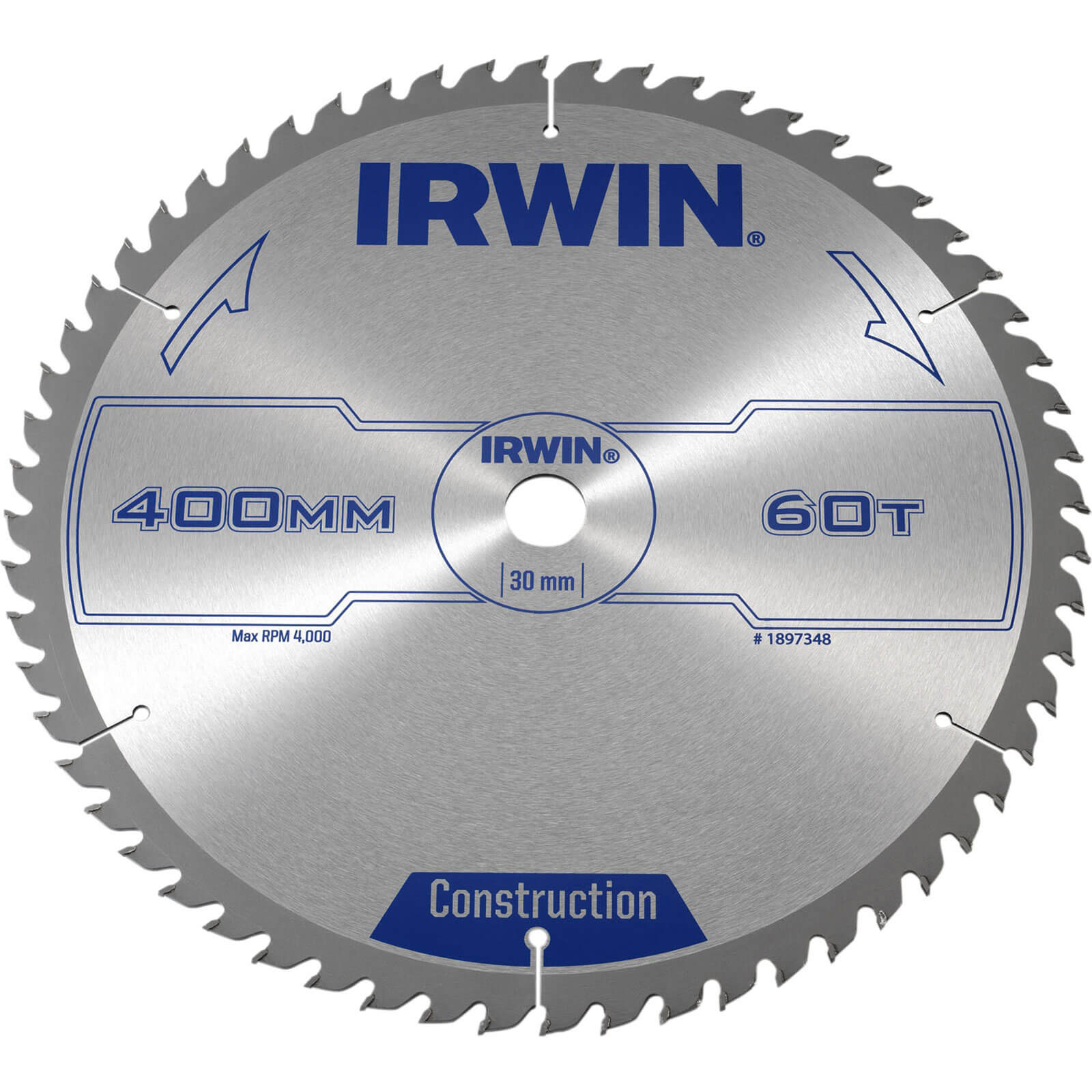 Image of Irwin ATB Construction Circular Saw Blade 400mm 60T 30mm