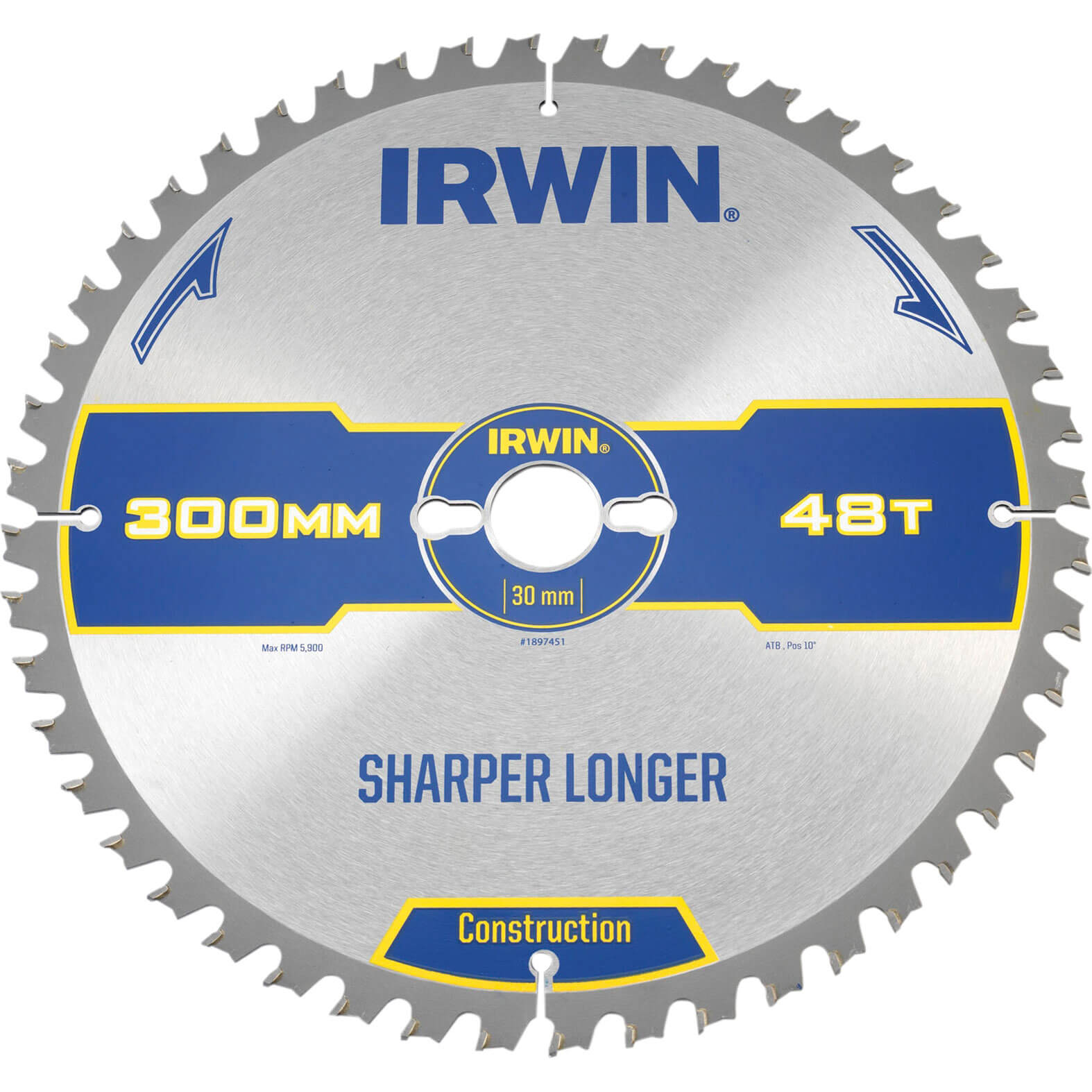 Image of Irwin ATB Ultra Construction Circular Saw Blade 300mm 48T 30mm