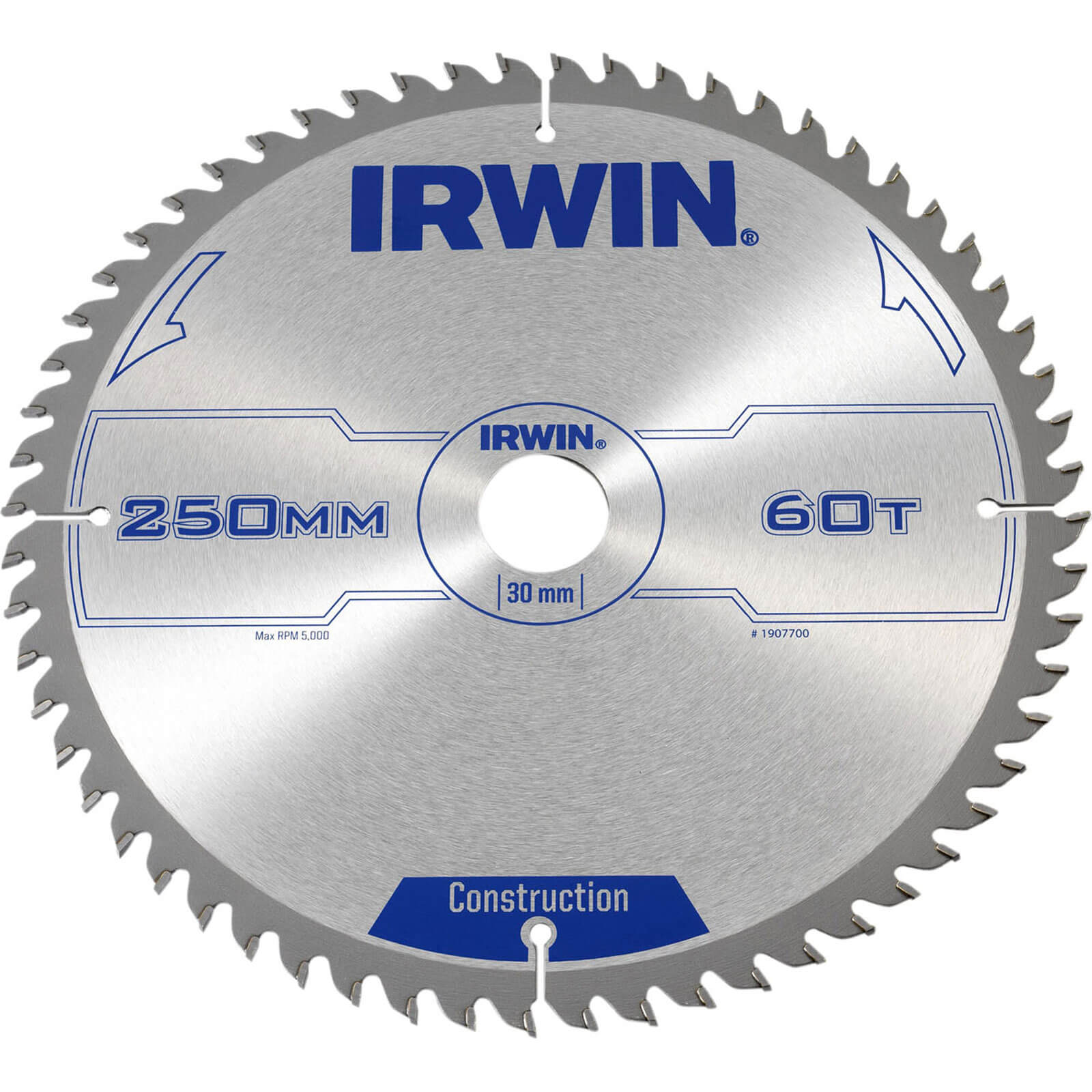 Image of Irwin Aluminium Non-Ferrous Metal Saw Blade 250mm 60T 30mm