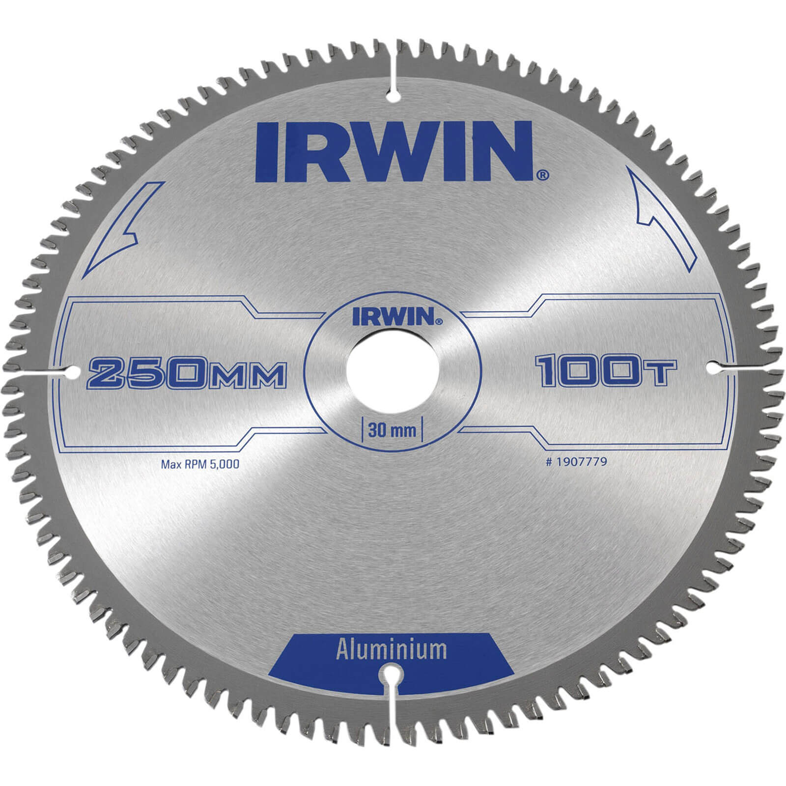 Image of Irwin Aluminium Non-Ferrous Metal Saw Blade 250mm 100T 30mm
