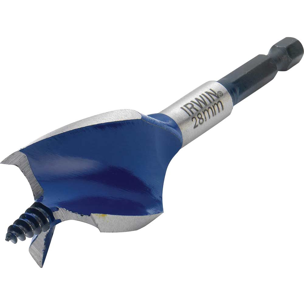 Irwin 6X Blue Groove Stubby Wood Drill Bit 28mm 100mm