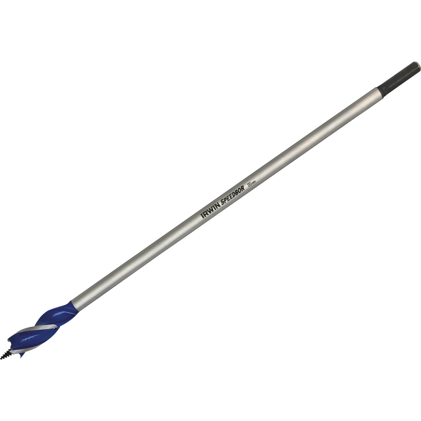 Image of Irwin 6X Blue Groove Extra Long Wood Drill Bit 20mm 400mm