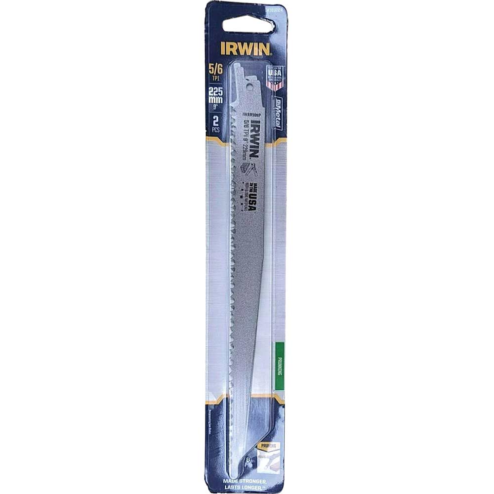 Irwin Reciprocating Saw Blades for Tree Pruning 225mm Pack of 2