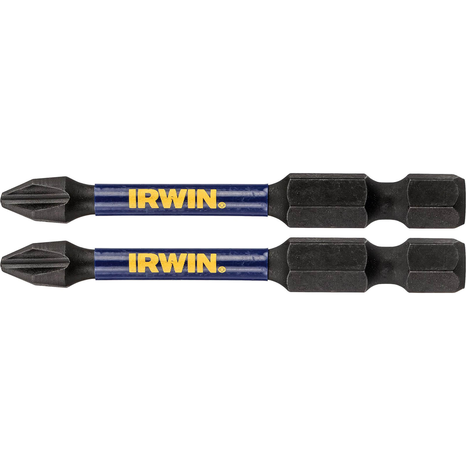 Image of Irwin Impact Pro Performance Phillips Screwdriver Bits PH2 57mm Pack of 2