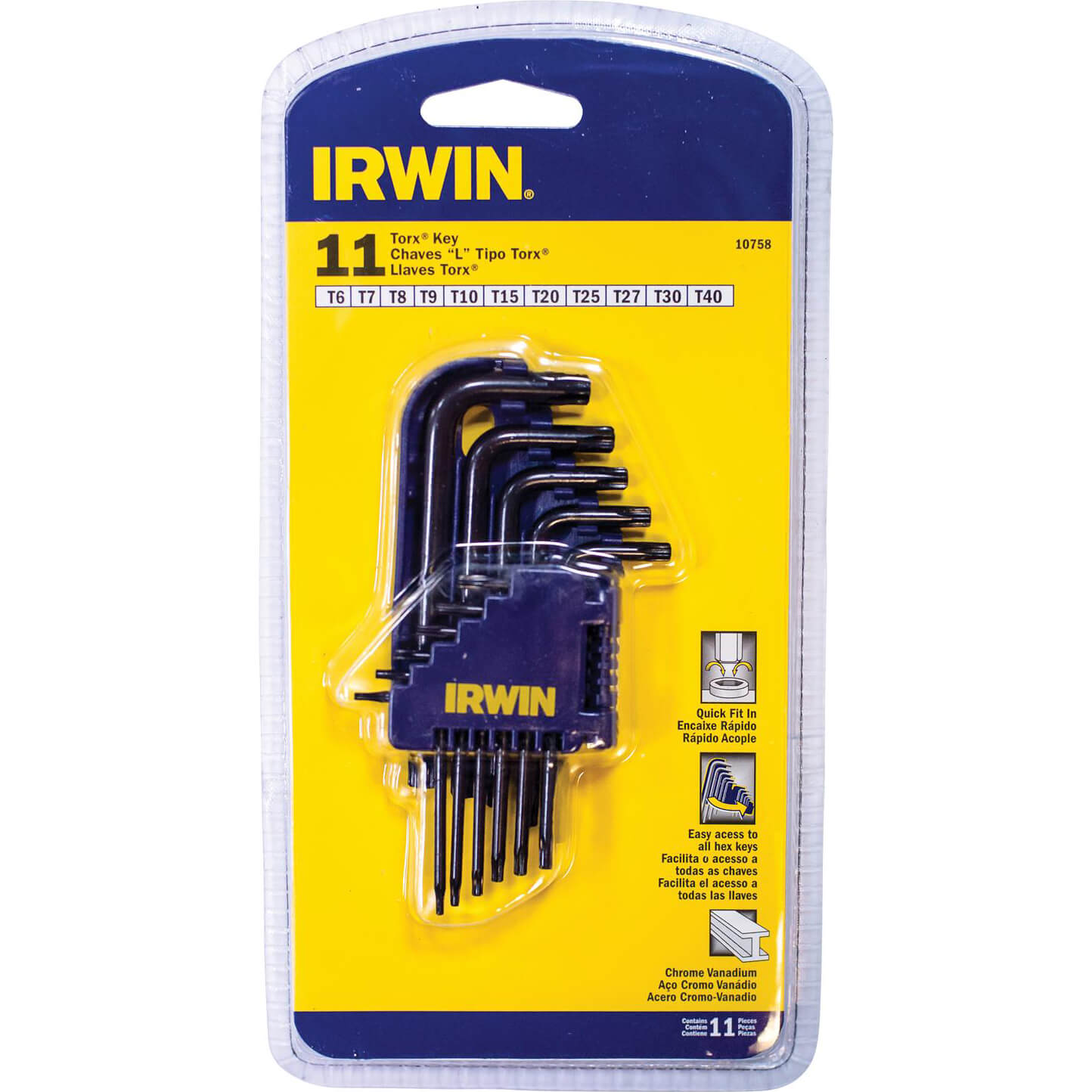 Image of Irwin T10758 11 Piece Short Arm Torx Key Set