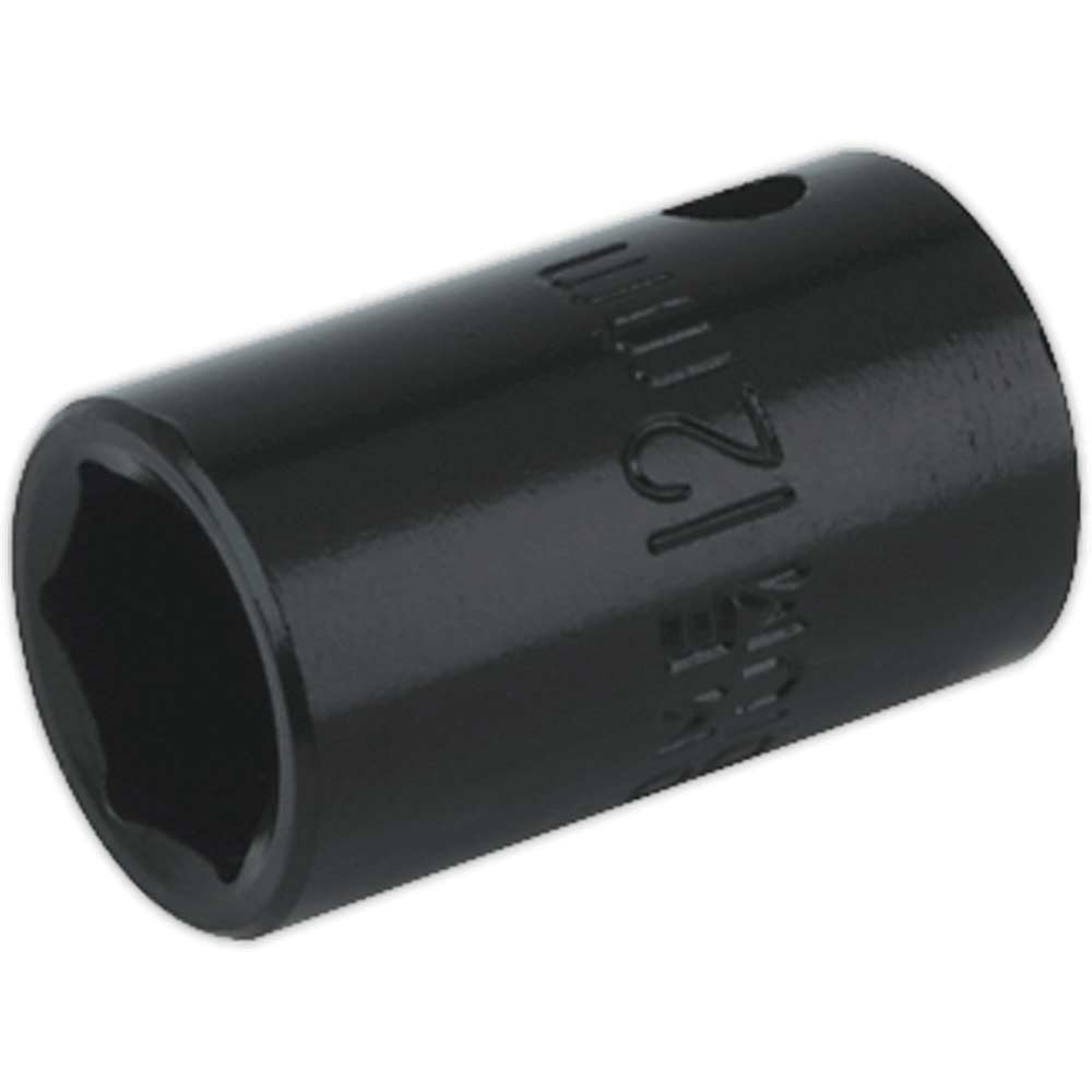 Image of Sealey 3/8" Drive Hexagon Impact Socket Metric 3/8" 12mm