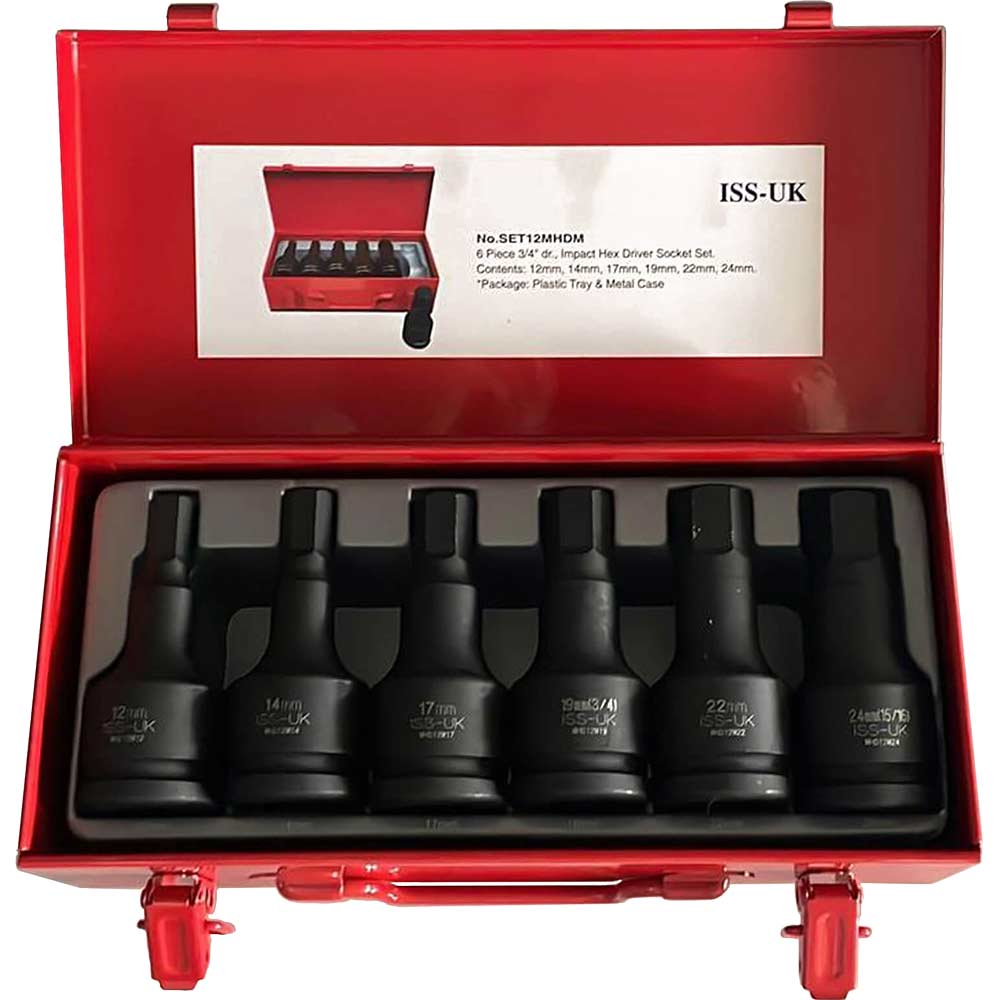 Sirius 6 Piece 3/4" Drive Impact Hex Socket Set Metric 3/4