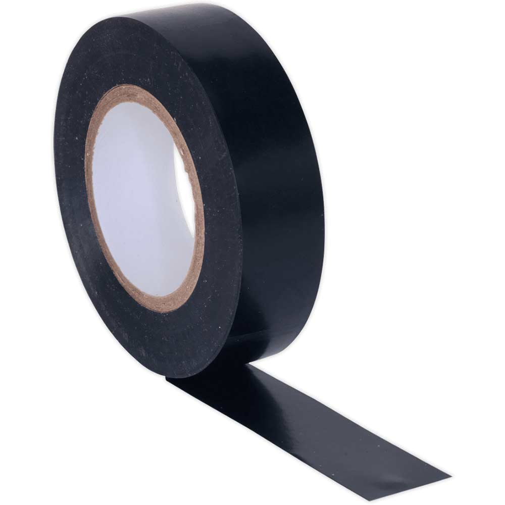 Sealey PVC Insulating Tape Pack Of 10 Black 19mm 20m in UK Specification