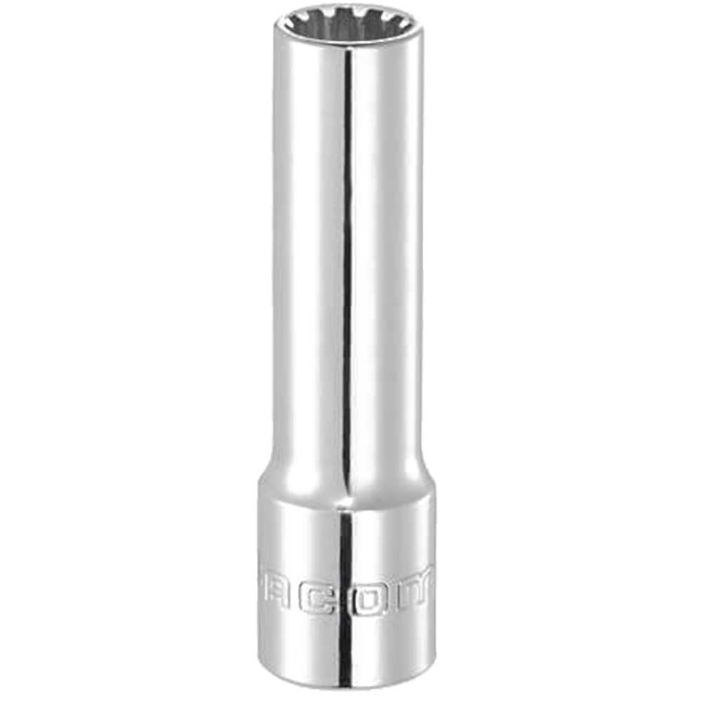 Facom 3/8" Drive Chrome Thin Wall Spline Socket 3/8" M12 63mm