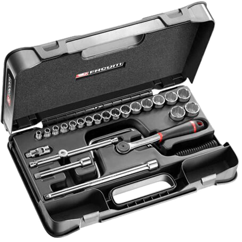 Facom J.161-4P12 24 Piece 3/8" Drive Bi Hexagon Socket Set