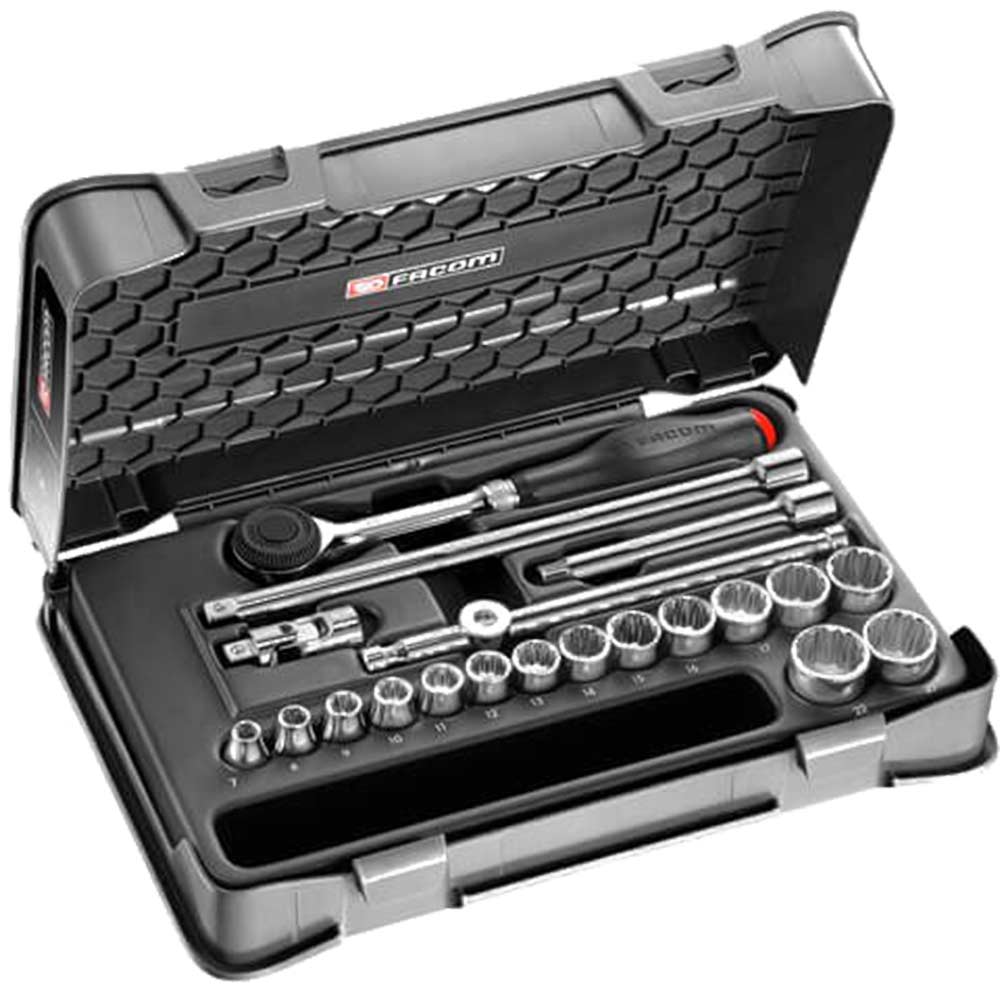 Facom J.360-3P12 20 Piece 3/8" Drive Bi Hexagon Socket Set