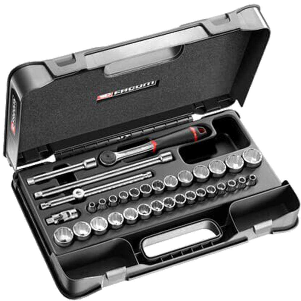 Facom J.430AMU 34 Piece 3/8" Drive Bi Hexagon Socket Set
