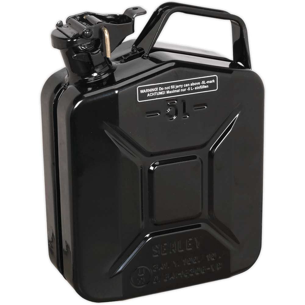Sealey Metal Jerry Can 5l Black