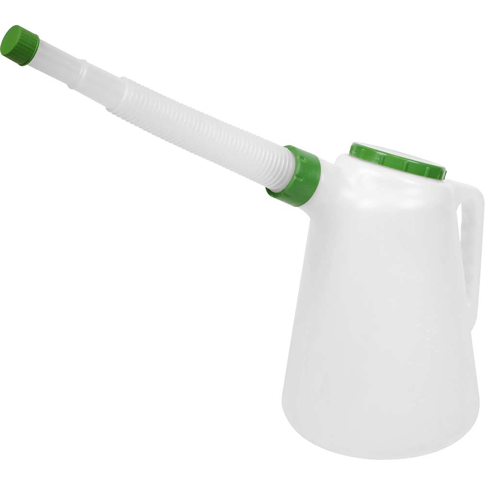 Image of Sealey Green Lid Flexi-Spout Oil Container Jug