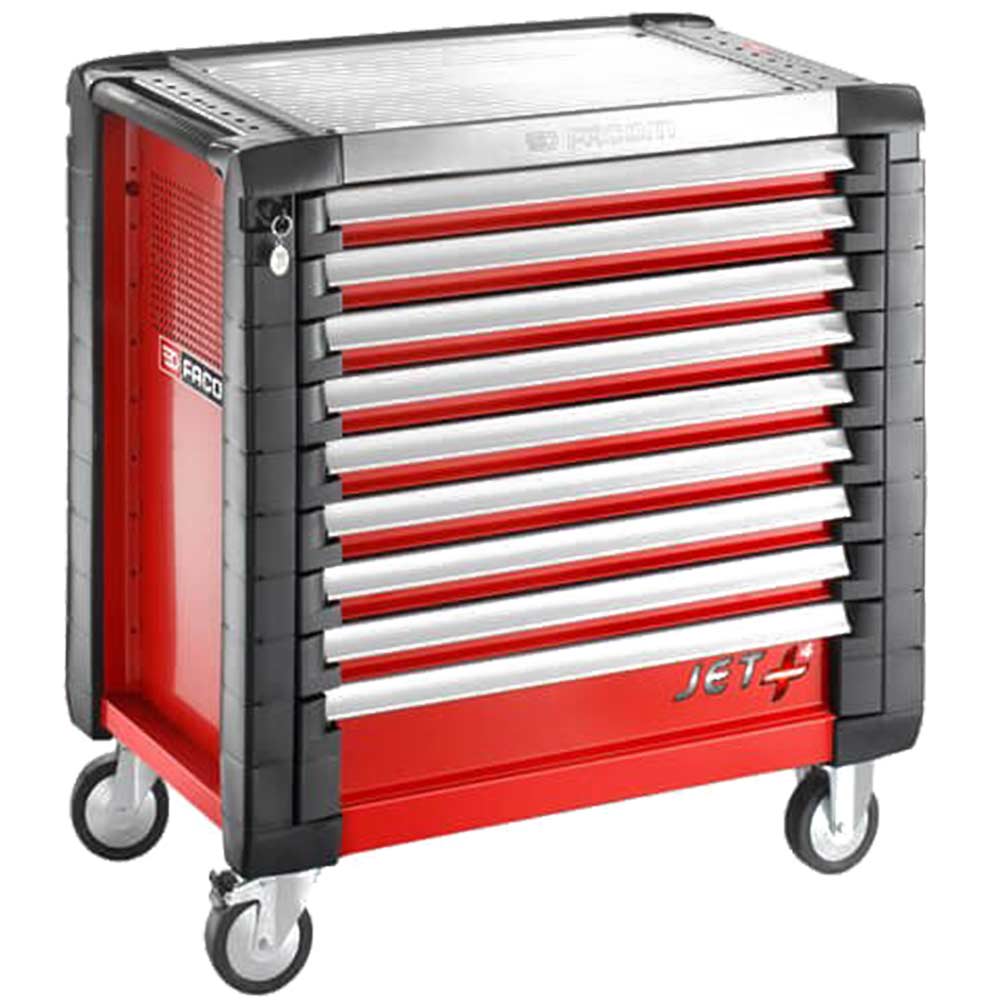 Image of Facom JET+ 9 Drawer Roller Cabinet Red