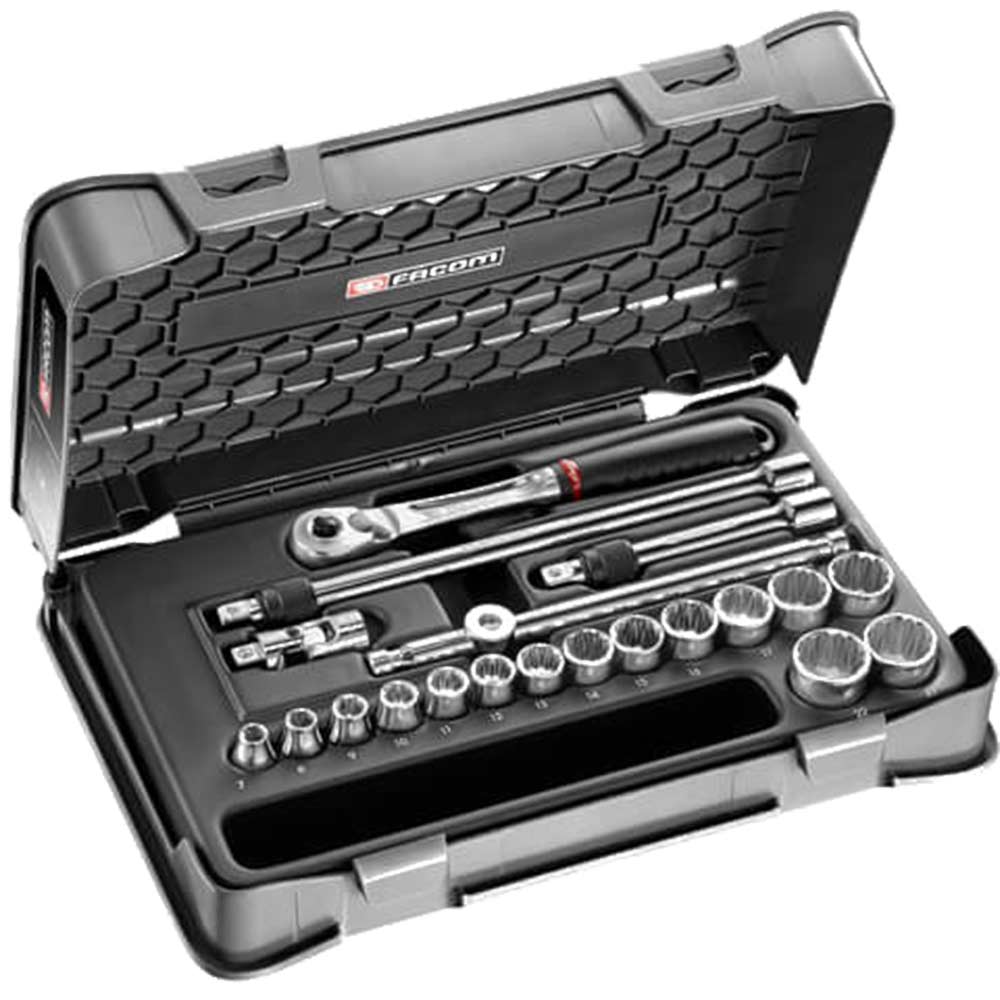 Facom JL.171-3P12 20 Piece 3/8" Drive Bi Hexagon Socket Set