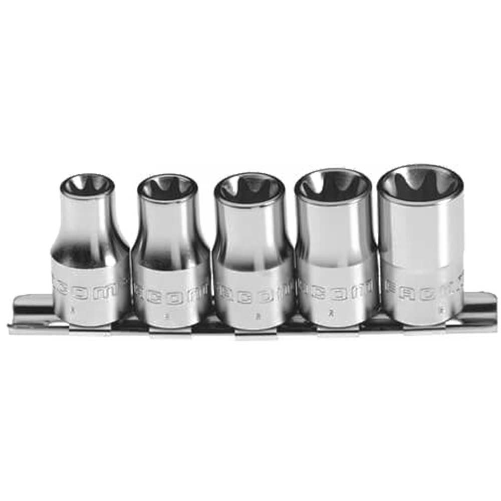 Facom 5 Piece 3/8" Drive Torx Socket Set 3/8