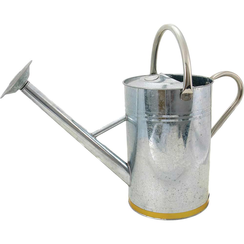 Image of Kent & Stowe Metal Watering Can Galvanised Steel 9l