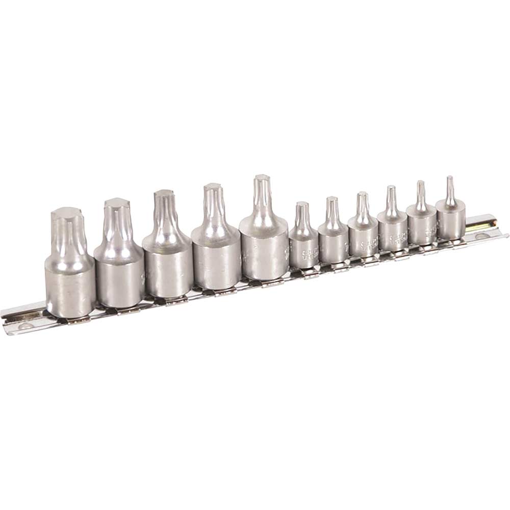Image of Kincrome 11 Piece 1/4" and 3/8" Drive Torx Socket Bit Set Combination