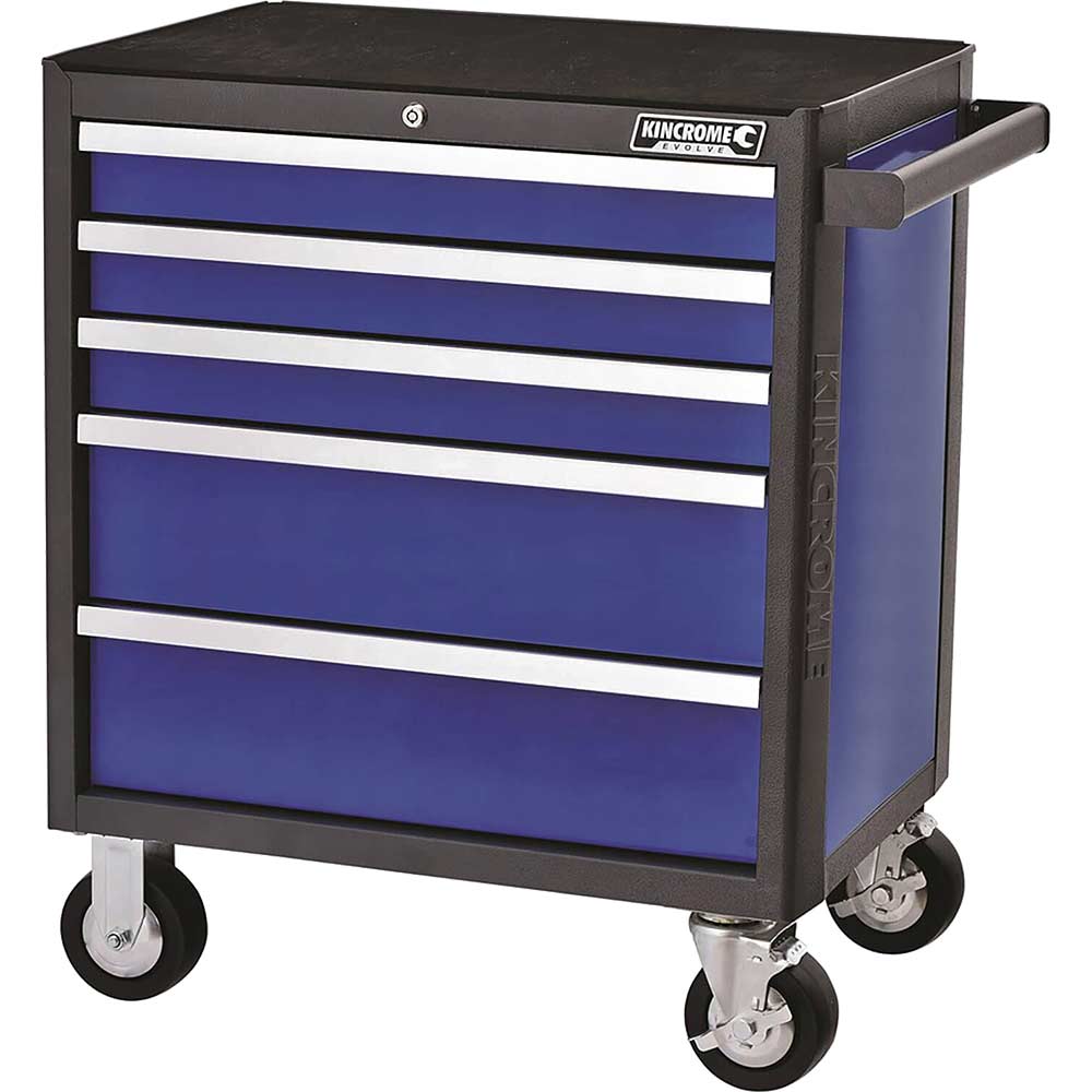 Image of Kincrome Evolve 5 Drawer Tool Roller Cabinet Blue