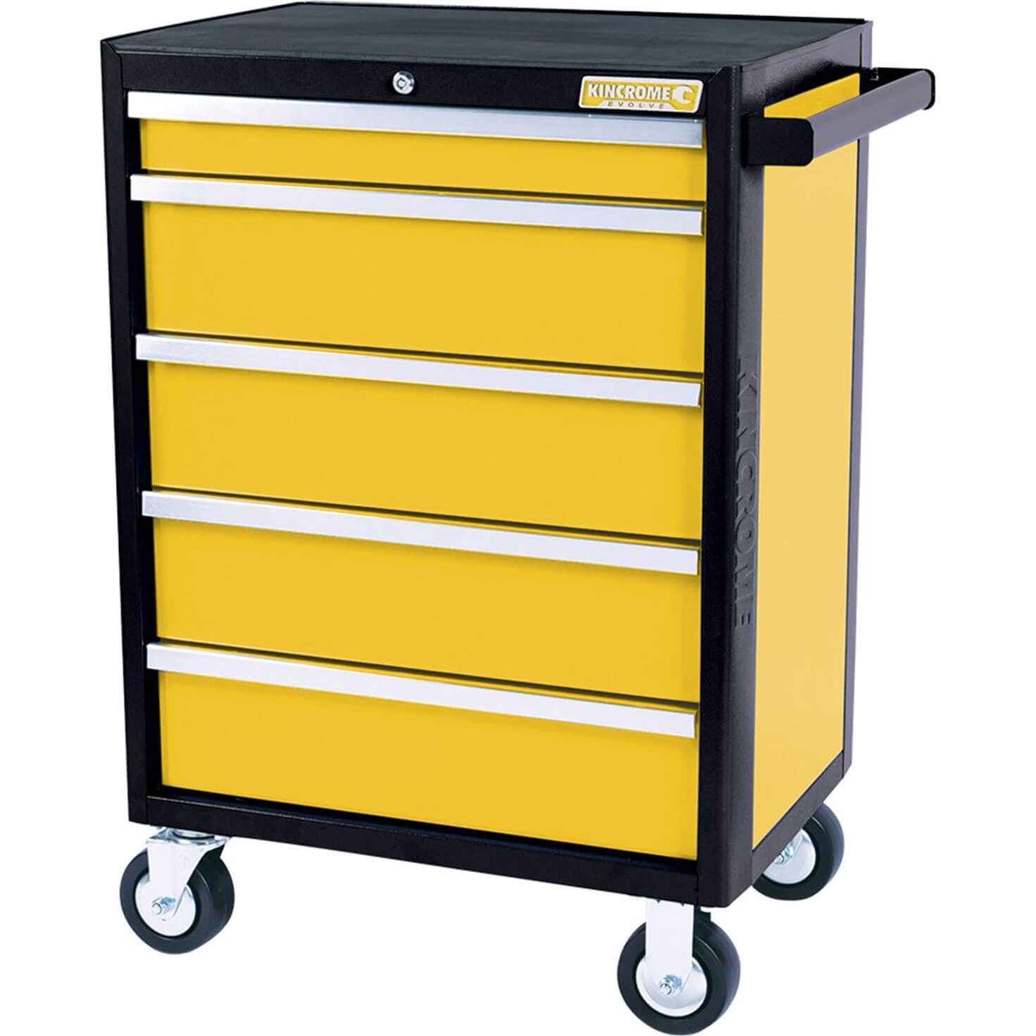 Image of Kincrome Evolve 5 Drawer Tool Roller Cabinet Yellow