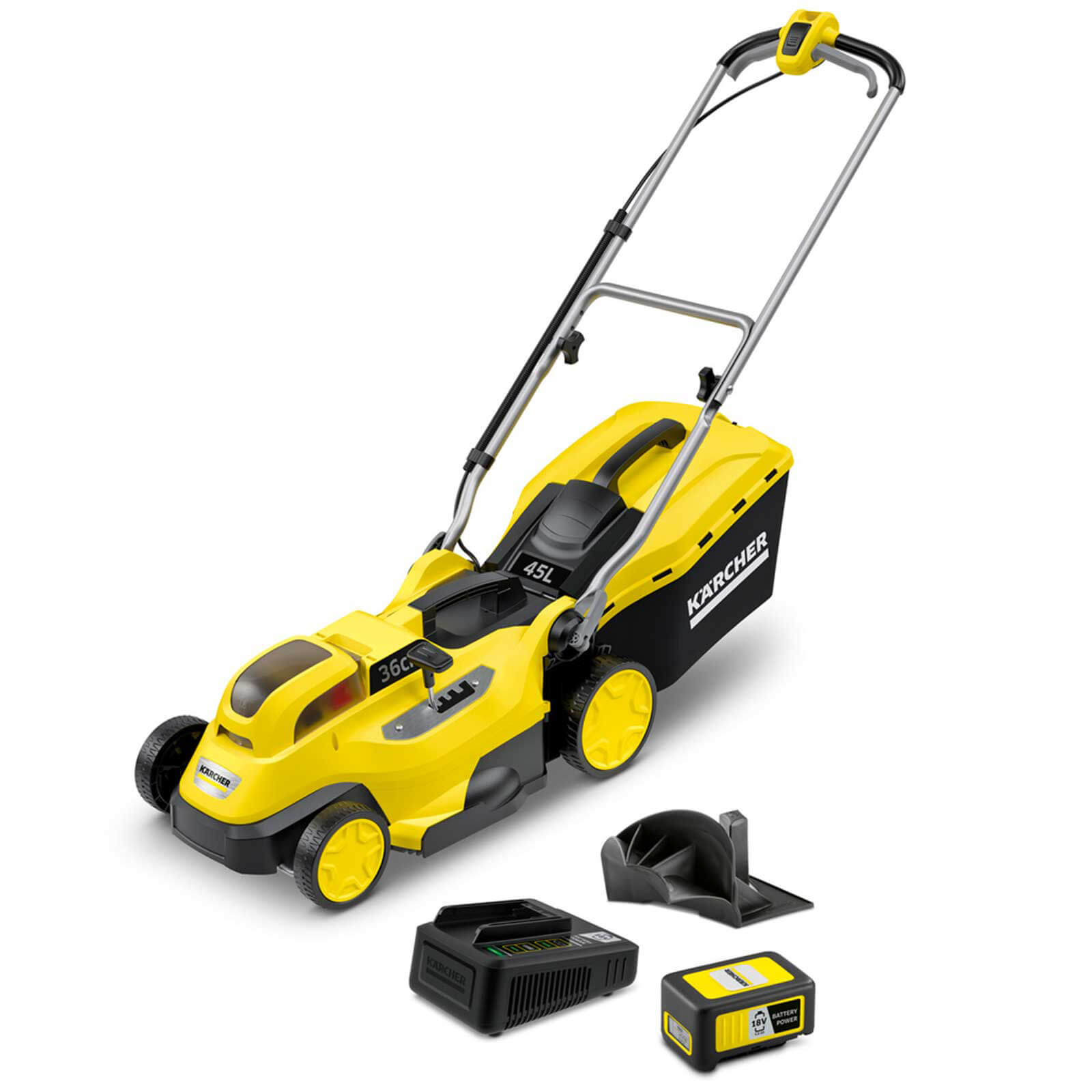 Image of Karcher LMO 1836 18v Cordless Rotary Lawnmower 360mm 1 x 5ah Li-ion Charger