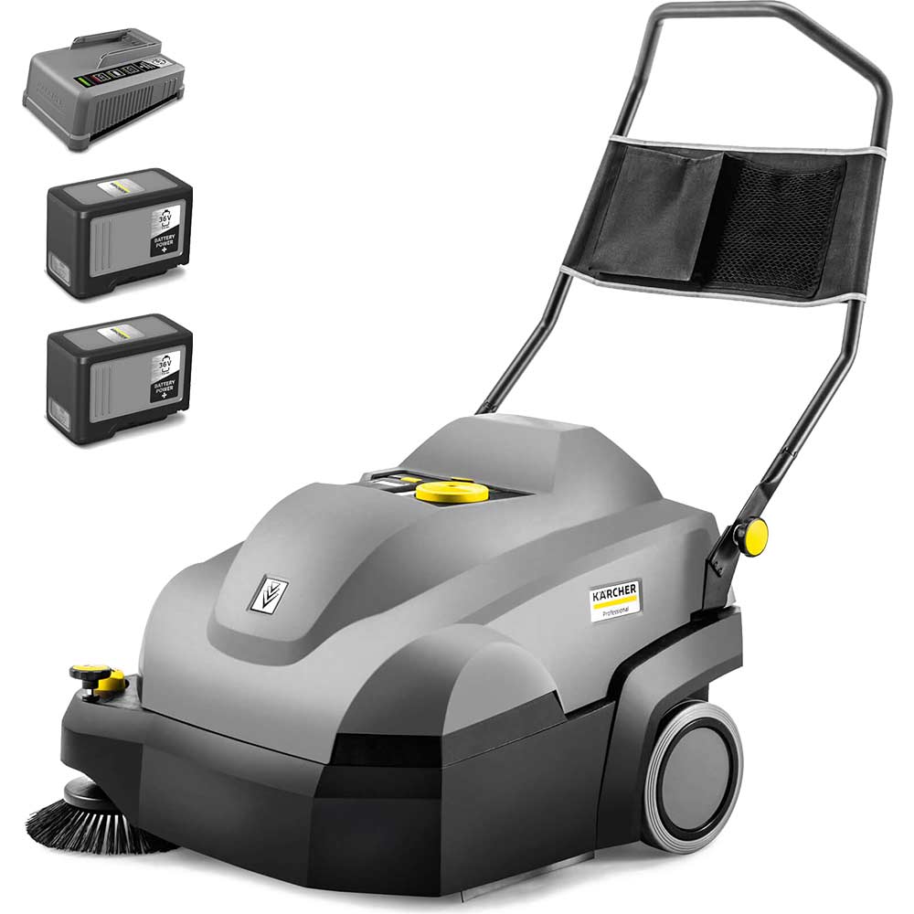 Karcher CVS 65/1 BP Professional 36v Cordless Floor Sweeper 2 x 7.5ah Li-ion Battery Charger