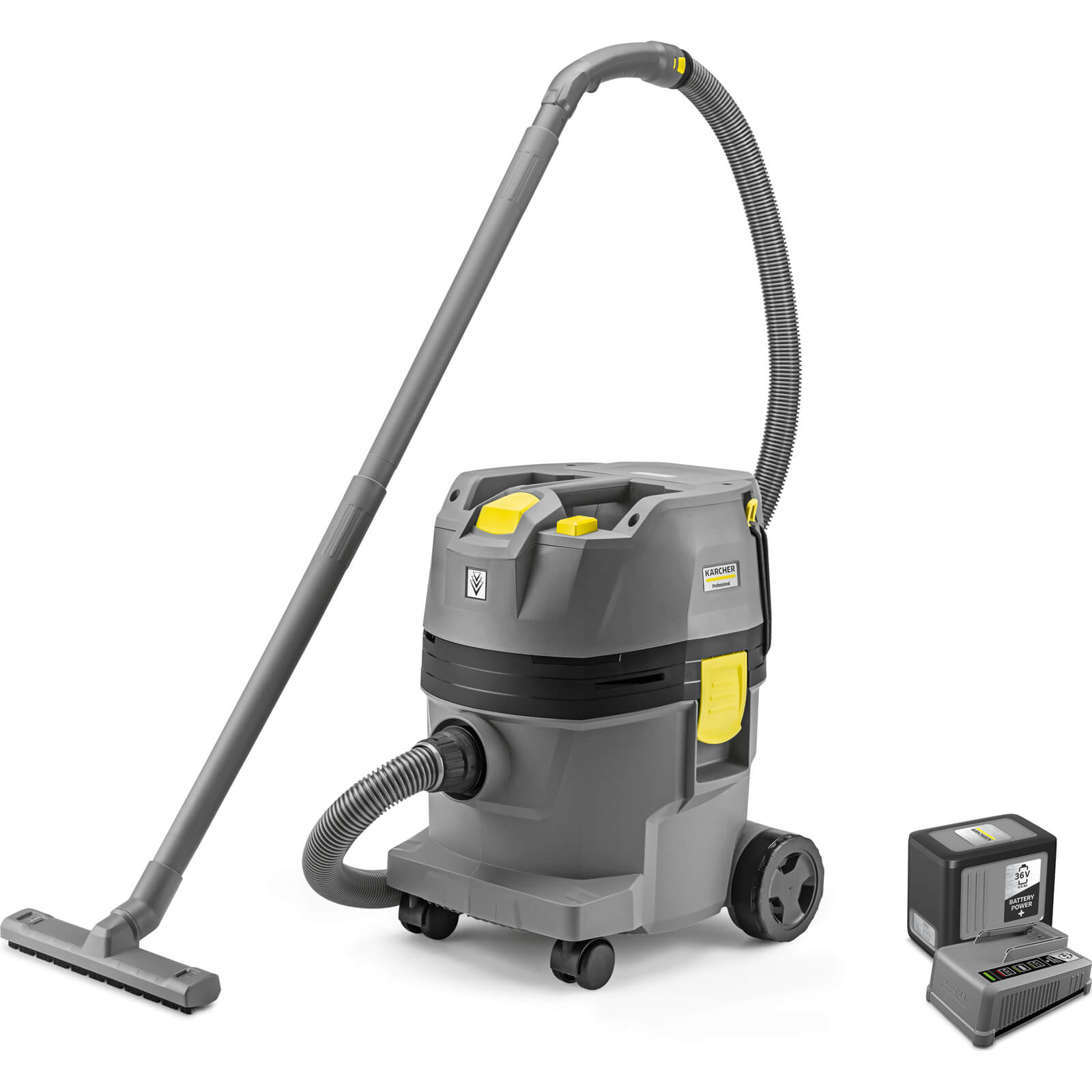 Image of Karcher NT 22/1 AP BP L 36v Cordless Professional Wet and Dry Vacuum Cleaner 22L 1 x 7.5ah Li-ion Charger