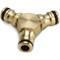 Karcher Brass 3 Way Garden Hose Coupling Connector  Karcher Brass 3 Way Garden Hose Coupling Connector