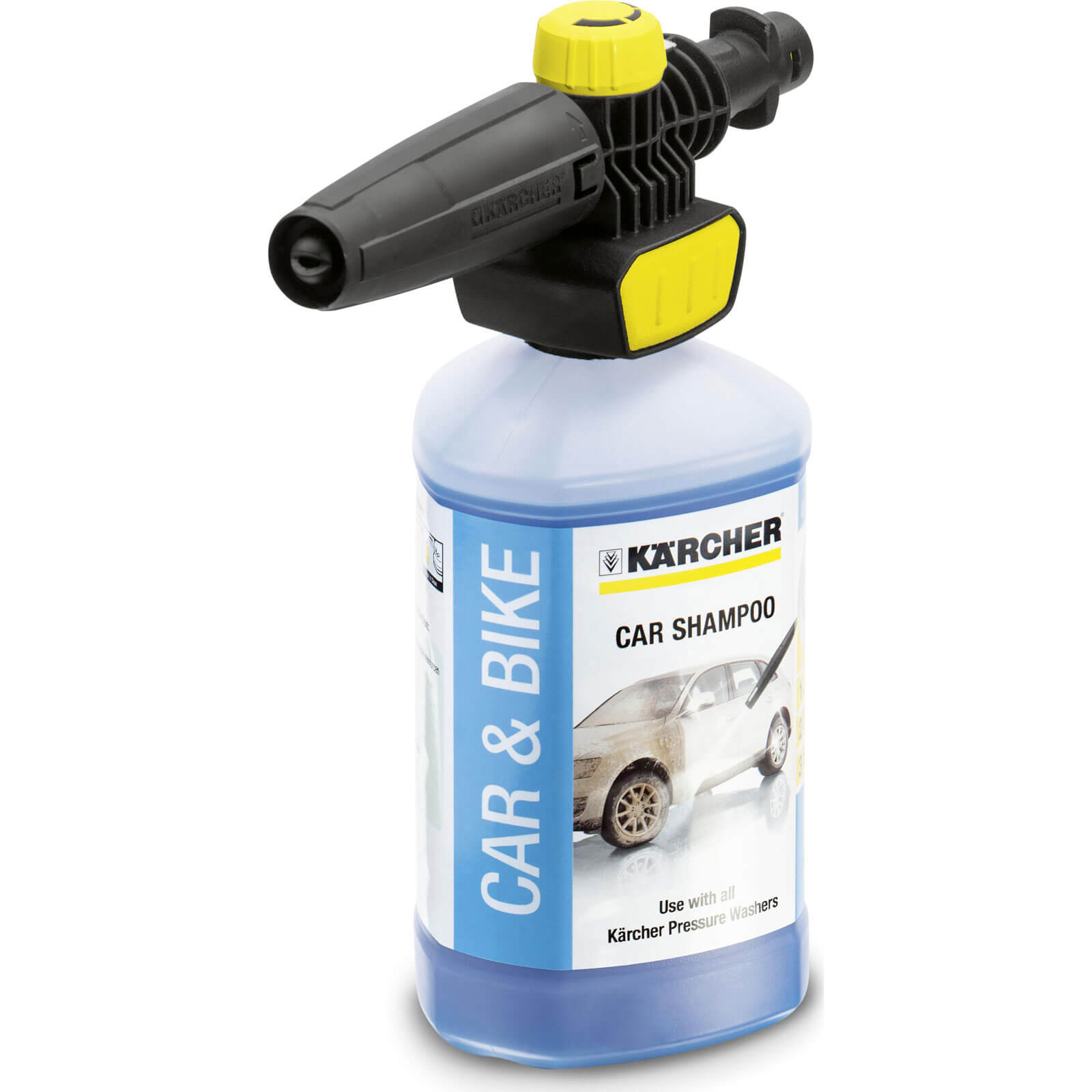 Image of Karcher Plug n Clean Foam Nozzle with Car Shampoo for K Pressure Washers 1l