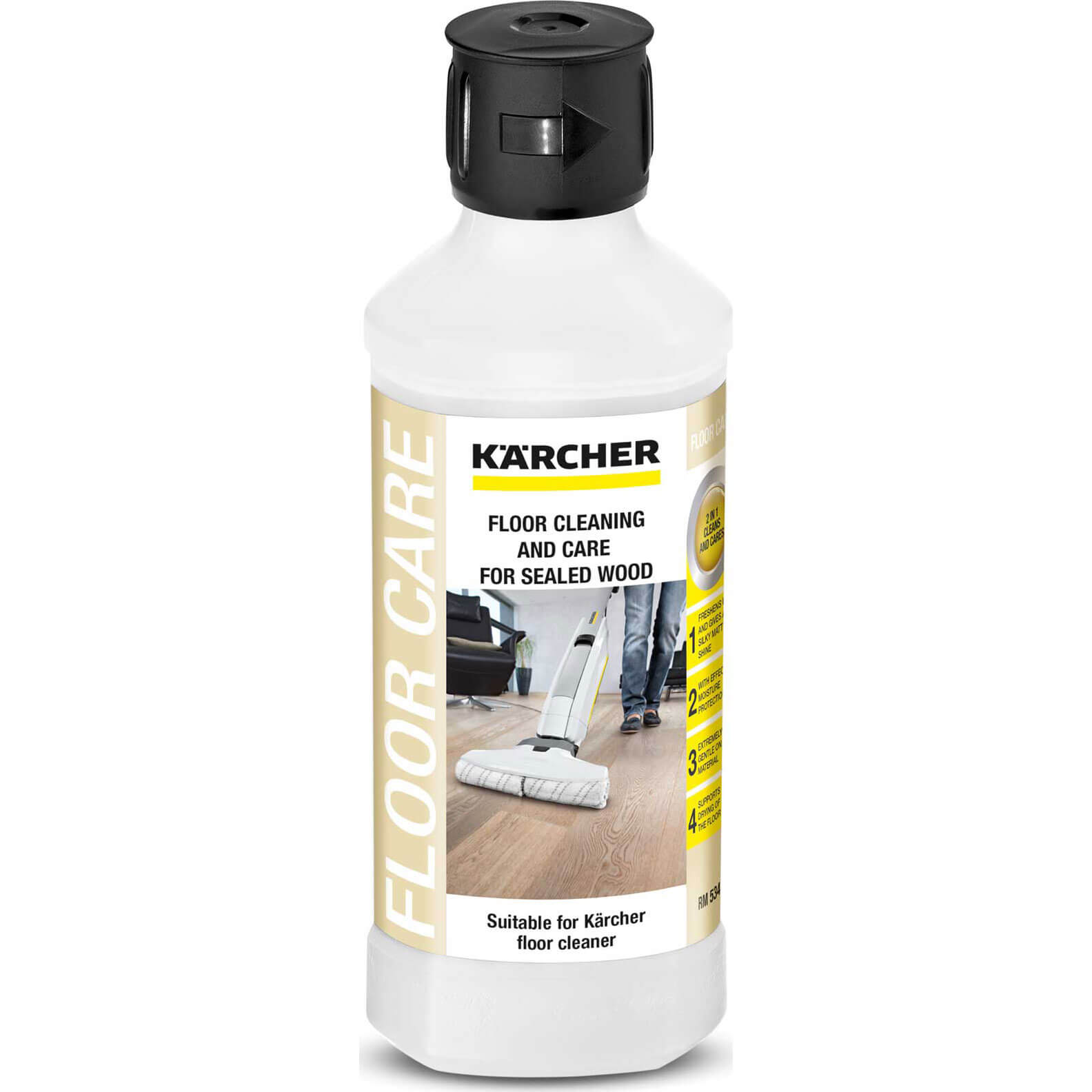 Image of Karcher RM 534 Sealed Wood Flooring Detergent for FC 5 Floor Cleaners 0.5l