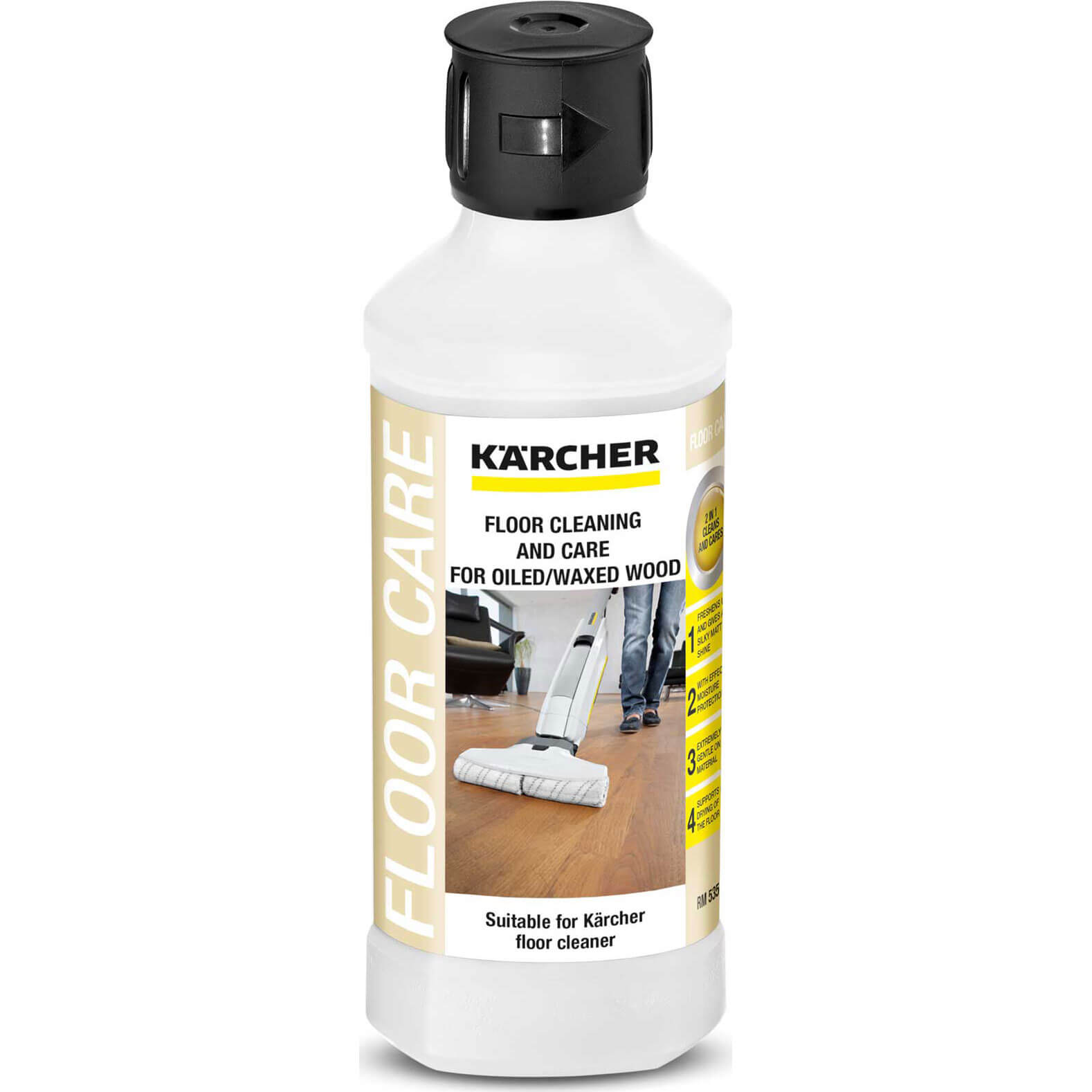 Image of Karcher RM 535 Oiled / Waxed Wooden Flooring Detergent for FC 5 Floor Cleaners 0.5l