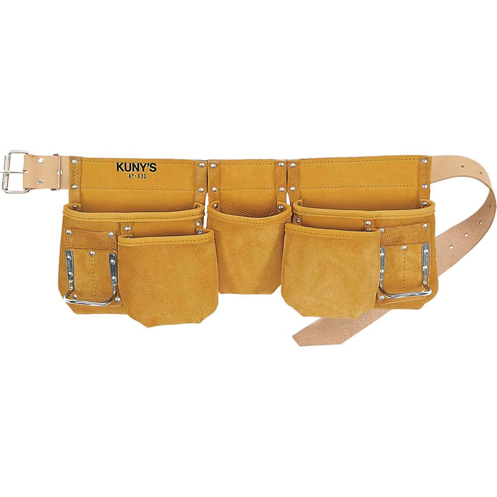 Image of Kunys Carpenters 5 Pocket Full Grain Tool Apron Pouch