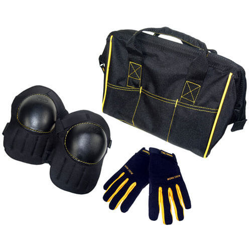 Image of Kunys Tool Bag, Knee Pads and Work Gloves Set