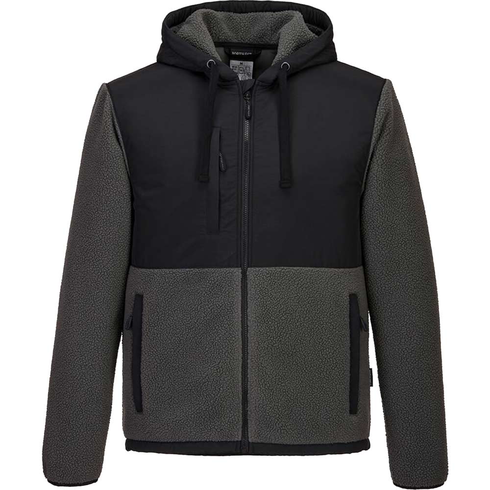 Portwest KX3 Mens Borg Fleece Black / Grey L