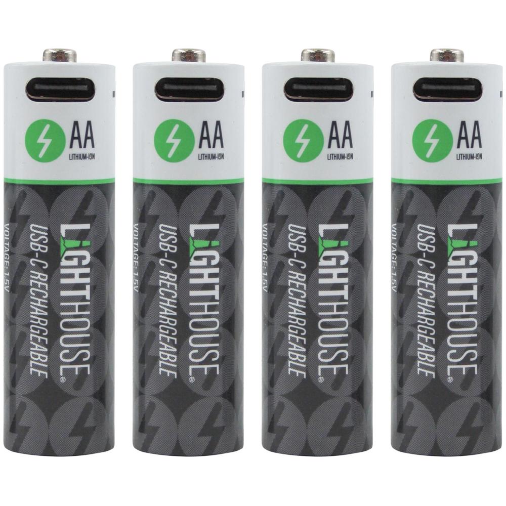 Lighthouse USB-C Rechargeable Li-ion AA Battery