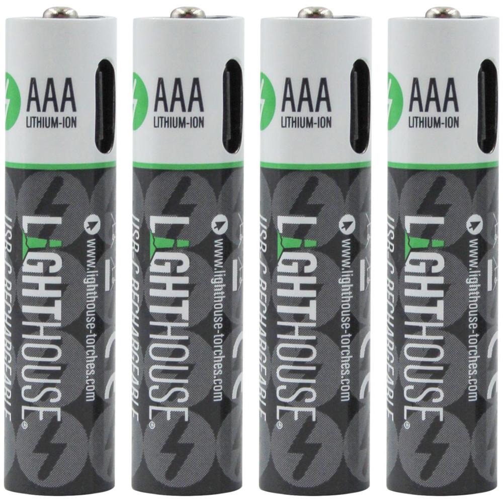 Lighthouse USB-C Rechargeable Li-ion AAA Battery