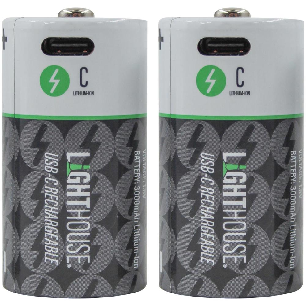 Lighthouse USB-C Rechargeable Li-ion C Cell Battery