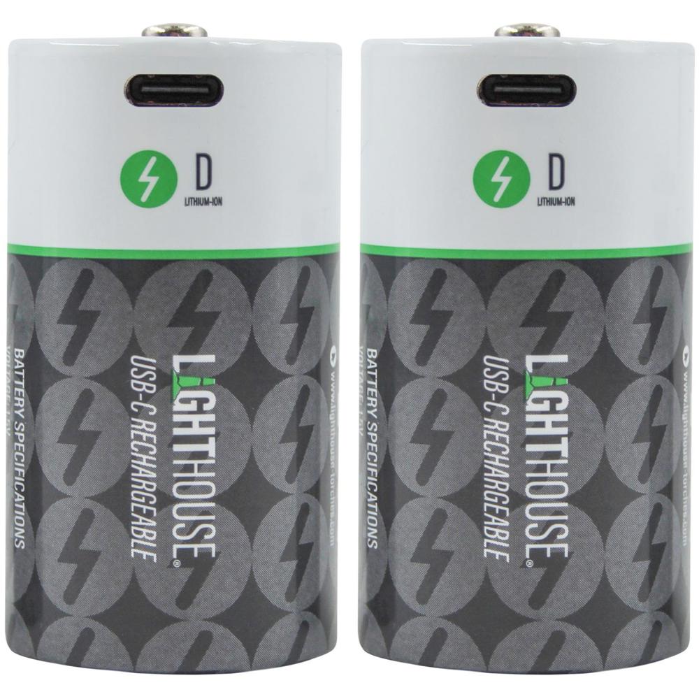 Lighthouse USB-C Rechargeable Li-ion D Cell Battery