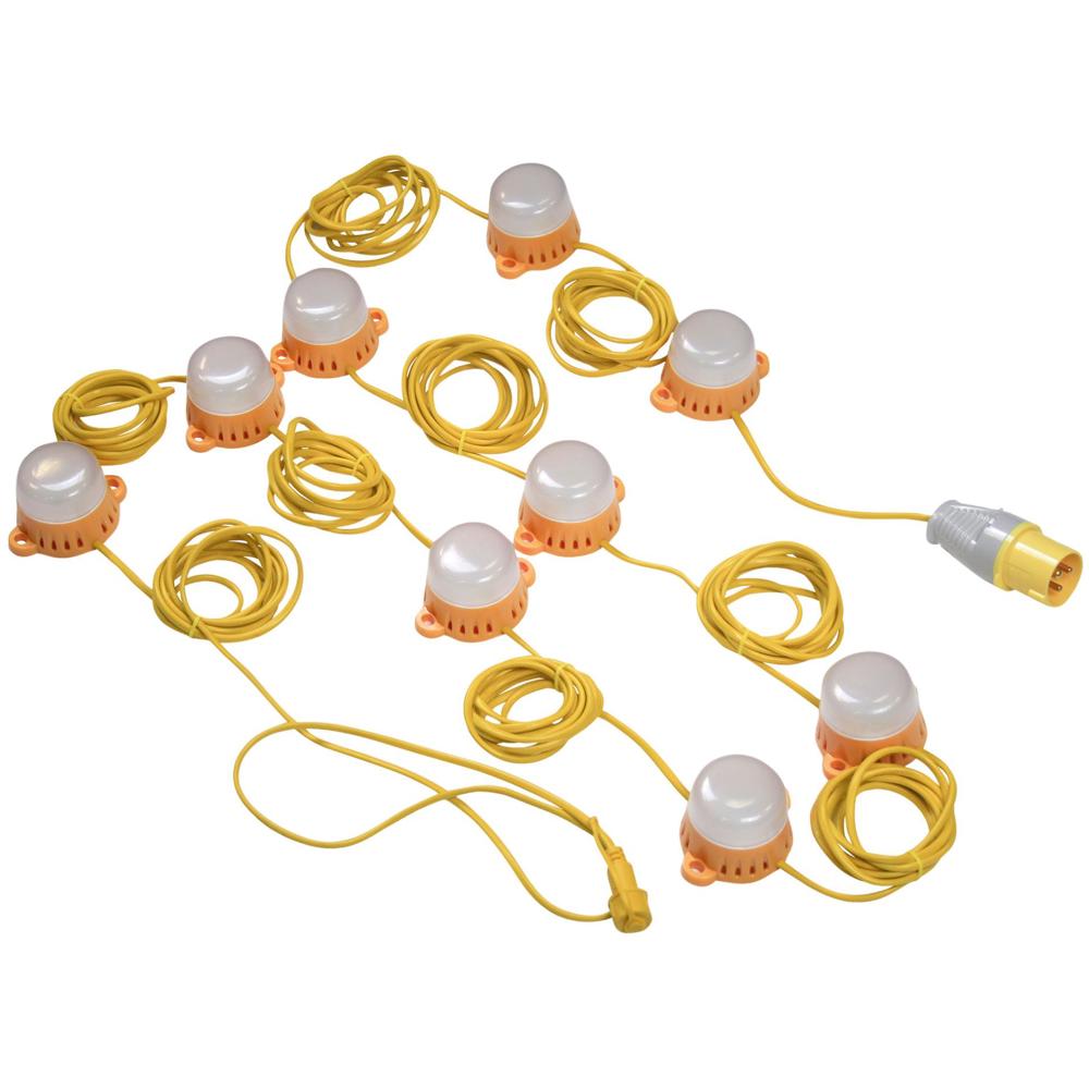 View Lighthouse 10 Led Festoon Lights On 22 Metre Cable 110v