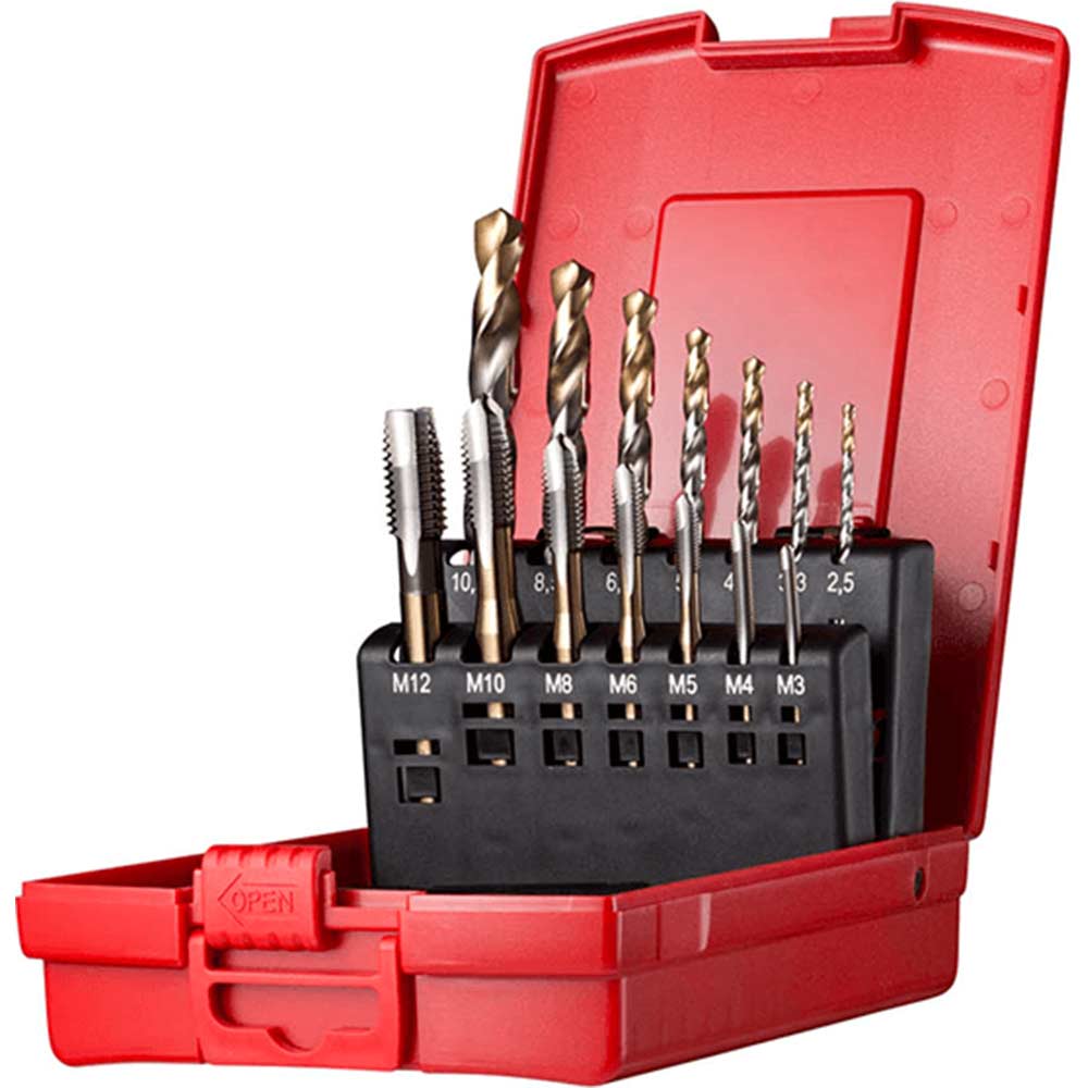 Image of Dormer L113-201 14 Piece HSS E000 Spiral Point Tap & A002 Drill Set