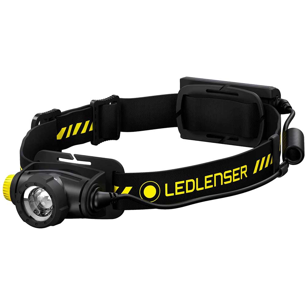 Image of LED Lenser H5R WORK Rechargeable LED Head Torch Black & Yellow